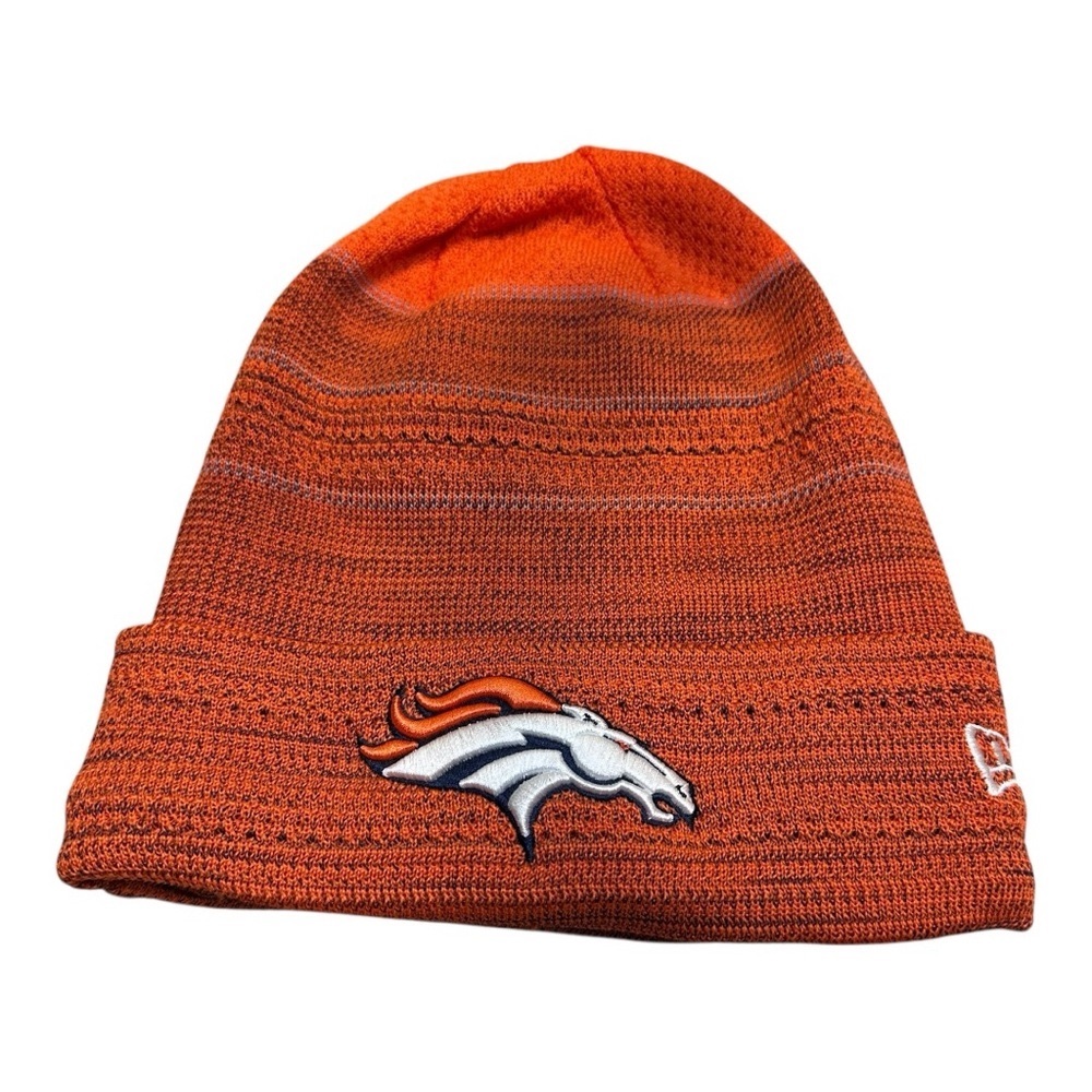 Denver Broncos New Era NFL Knit Hat Beanie Orange Blue Team Logo Football